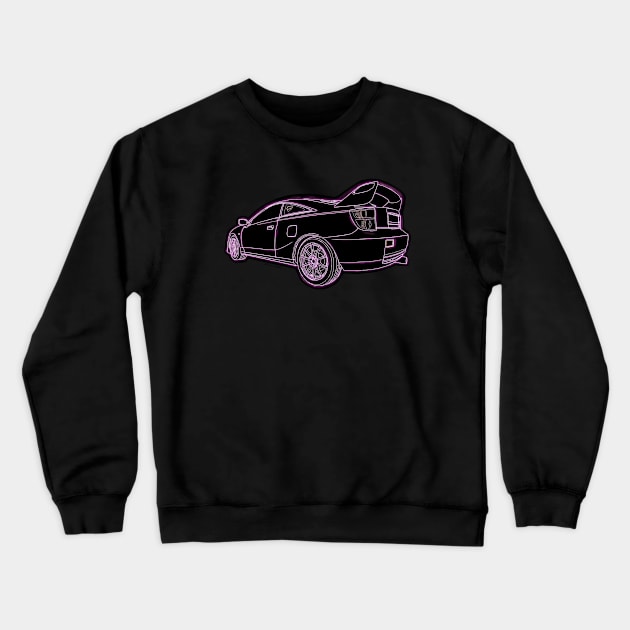 Neon Toyota celica Crewneck Sweatshirt by MissisFoxieBoo